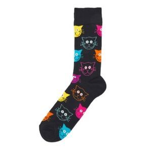 Colorful Happy Cat Socks